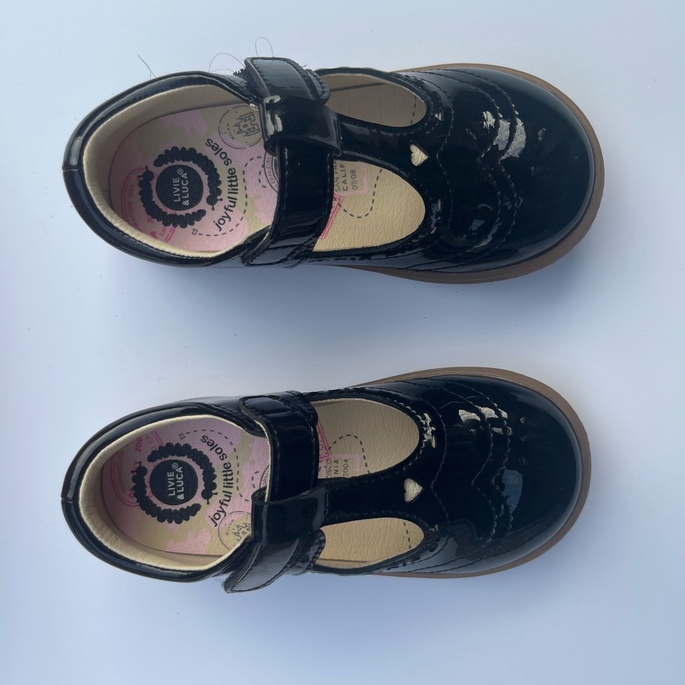 Livie & Luca Black Patent Kids Dress Shoes